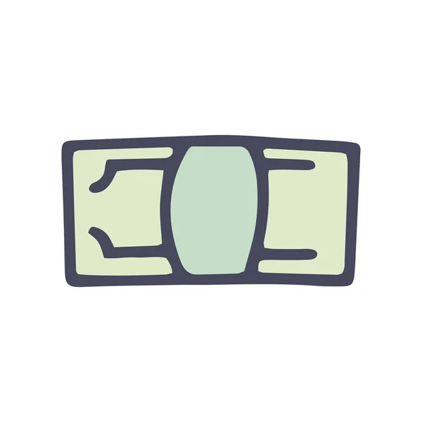 Kolor banknotu wektor doodle prosty projekt ikony — Wektor stockowy