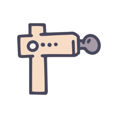 taşınabilir masaj rengi vektör karalama basit simgesi