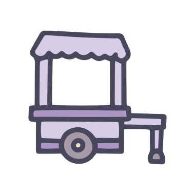 mobil cafe renk vektör karalama basit simgesi