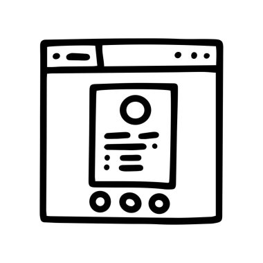 kişisel site satırı vektör karalaması basit simge