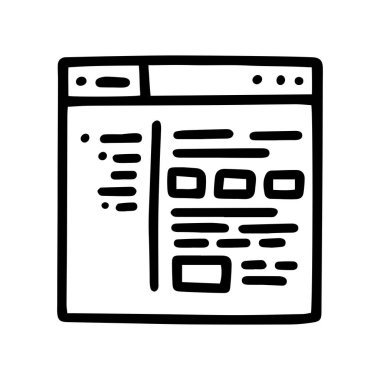 çizgi vektörü karalama basit simge CMS sitesi