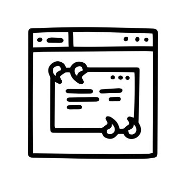 site satırı vektör karalama basit simgesi