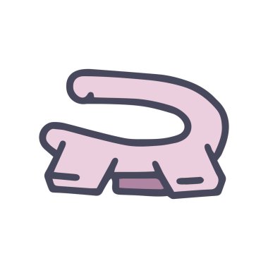 El bilgisayarı masajı rengi vektör karalaması basit simge