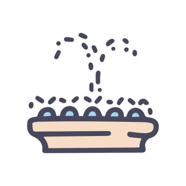 arka ışıklandırma çeşmesi renk vektörü karalama basit simgesi