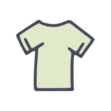 yeşil tişört renk vektör karalaması basit simge