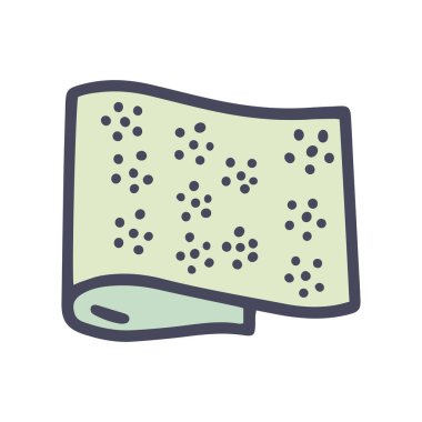 akupunktur masaj mat renk vektör karalama basit simge