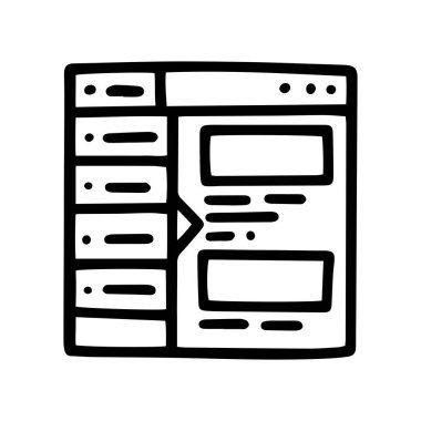 site crm çizgisi vektör karalaması basit simge