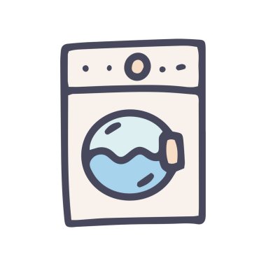 çamaşır makinesi renk vektörü karalaması basit simge