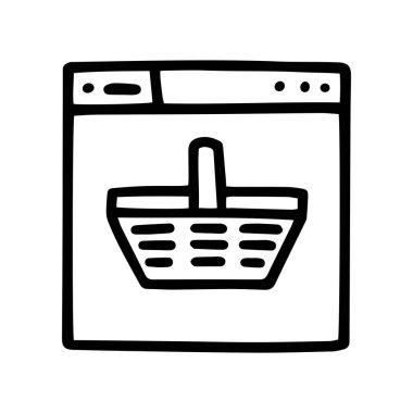 çevrimiçi satır vektör karalama basit simgesi