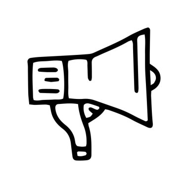 hoparlör hattı vektör karalaması basit simge tasarımı