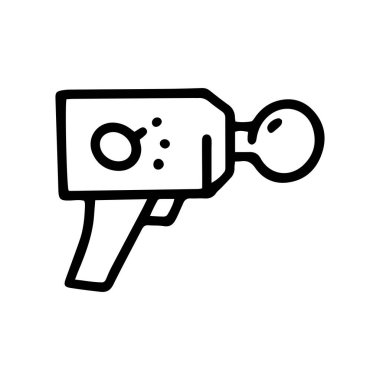 Kas perküsyon masaj çizgisi vektör karalaması basit simge