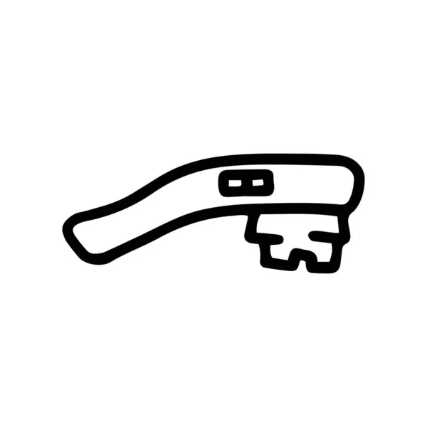 Gezichtstrillingen massager lijn vector doodle eenvoudige pictogram — Stockvector