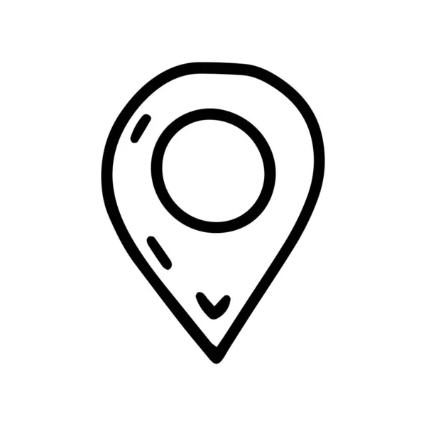 Map pin line vector doodle simple icon — 스톡 벡터