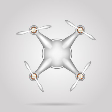 gri quadrocopter vektör çizim