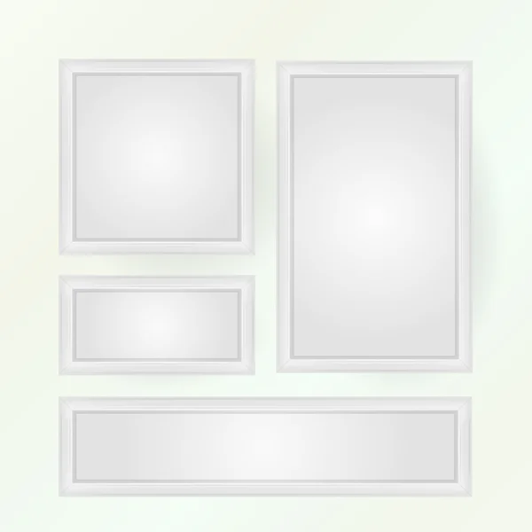 Illustrazione vettoriale dei modelli di poster in bianco — Vettoriale Stock