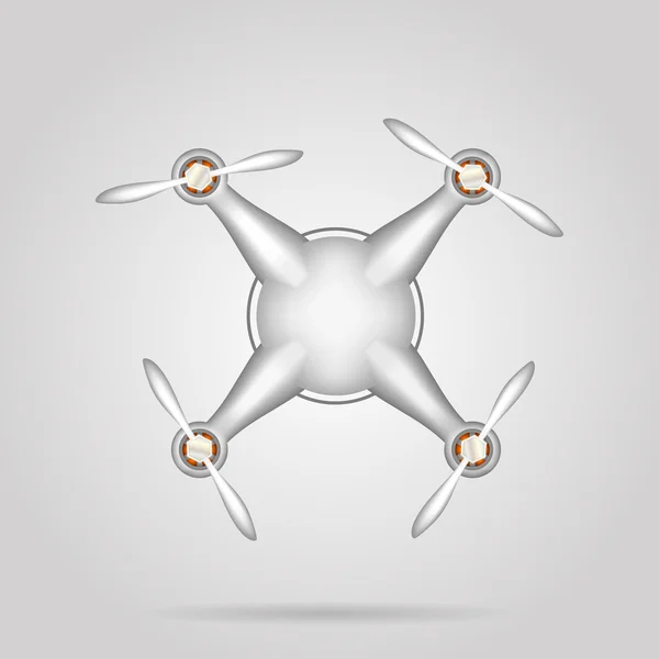 Vector illustration of gray quadrocopter — Stock Vector
