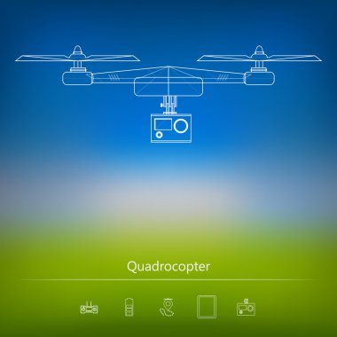 quadrocopter kontur reklam yerleşimi