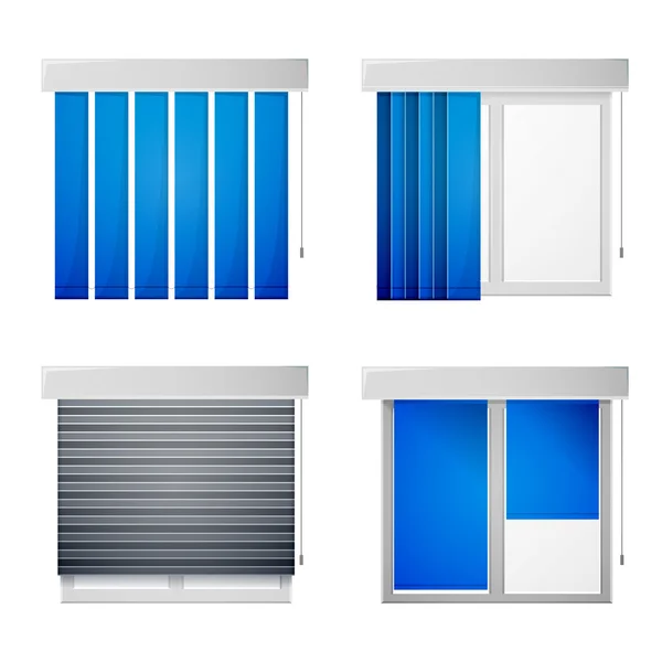 Vector icons for window louvers — Stock Vector