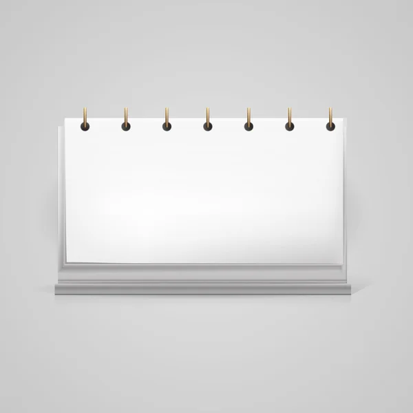 Ilustracja wektorowa o puste biurko kalendarz makiety — Wektor stockowy