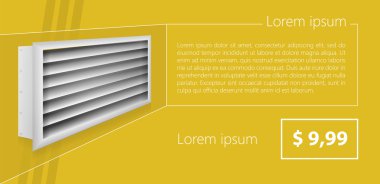 vektör reklam yerleşimi havalandırma panjurlar için