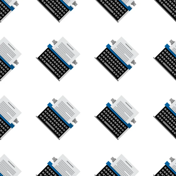 オフィス機器用のベクトルの背景。タイプライター — ストックベクタ
