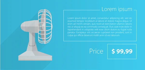 Modelo minimalista de vetor plano design de negócios. Ventoinha cinzenta . — Vetor de Stock