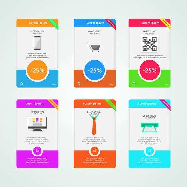 Gekleurde vector banners voor e-marketing — Stockvector