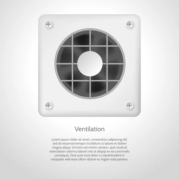 Vectorillustratie van grijze ventilatie — Stockvector