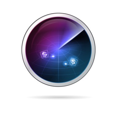 İş radar kavramsal vektör çizim