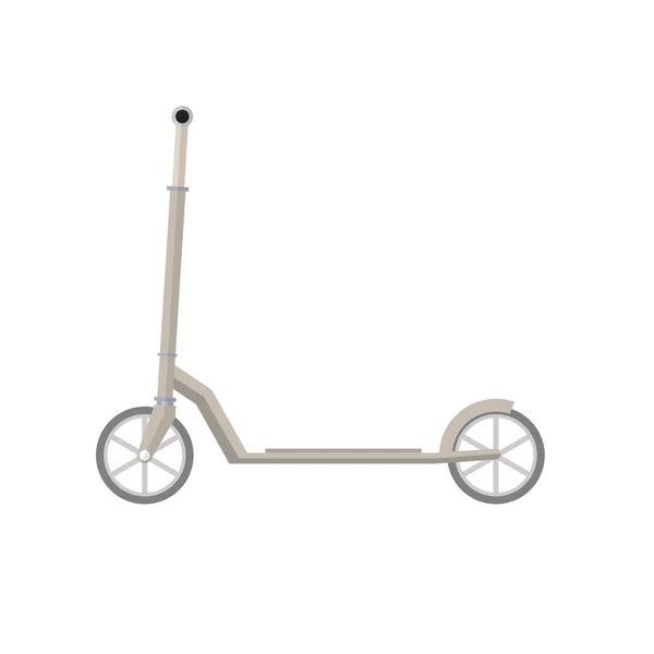 Platte vectorillustratie van grijze Kick Scooter — Stockvector