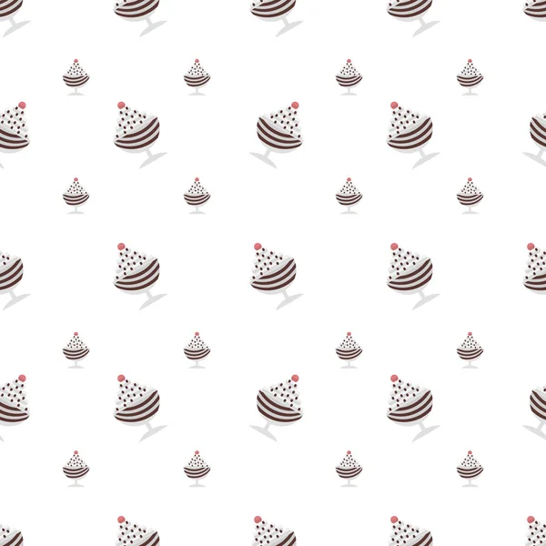 Fondo vectorial para helado de chocolate en taza — Archivo Imágenes Vectoriales