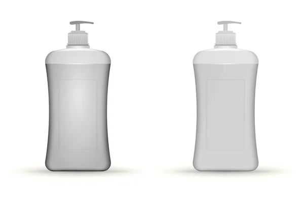 Illustrazione vettoriale delle bottiglie grigie della pompa del dispenser — Vettoriale Stock