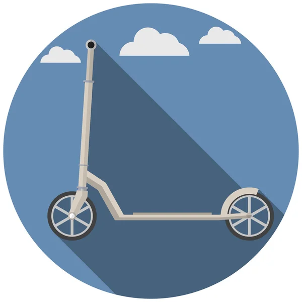Düz vektör simge tekme scooter — Stok Vektör
