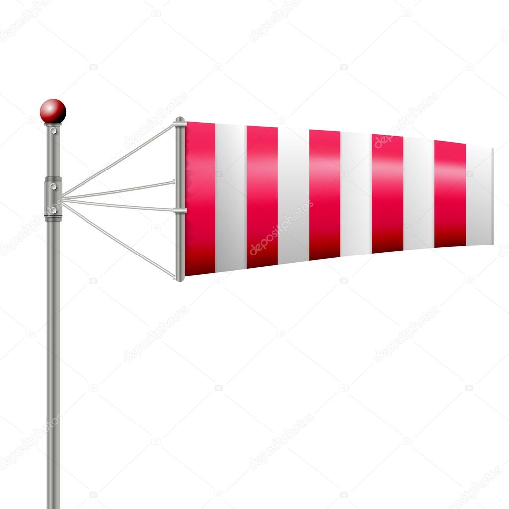 Vector illustration of red windsock
