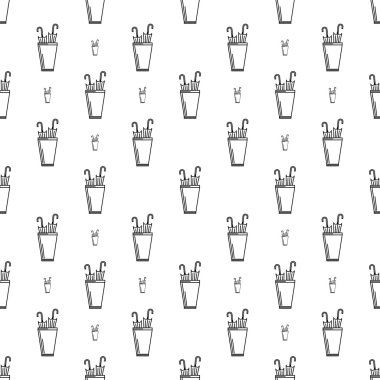 Tek renkli vektör arka plan için şemsiye standı