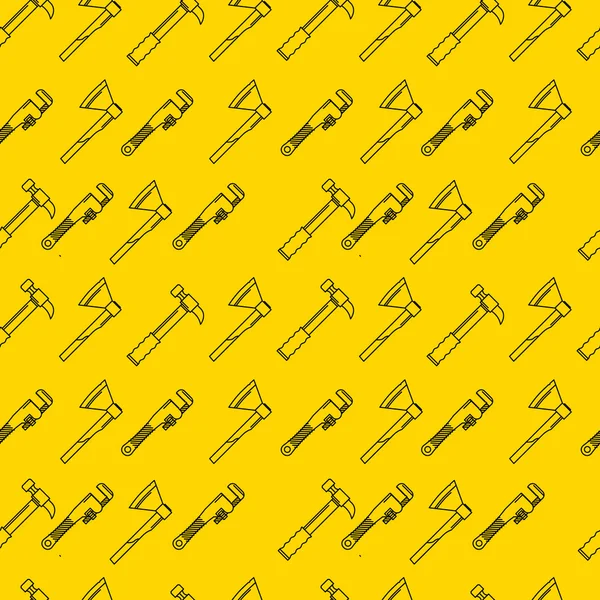 Fond vectoriel jaune pour outils à main — Image vectorielle