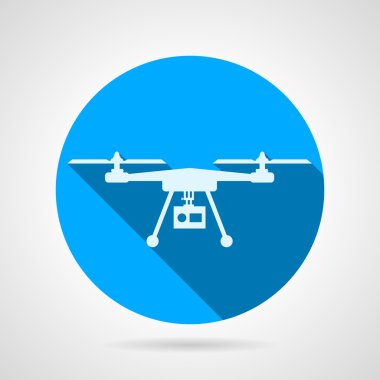 Quadrocopter işareti vektör simge düz