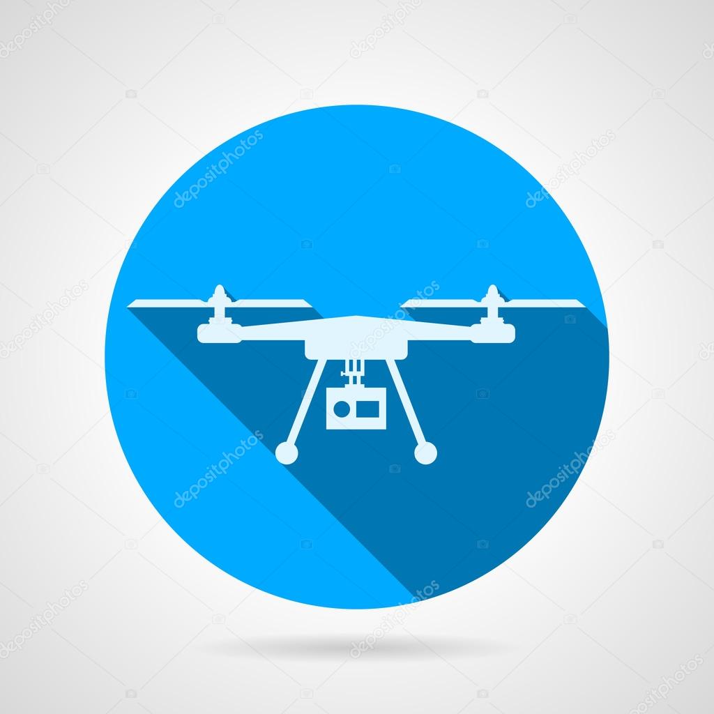 Quadrocopter sign flat vector icon
