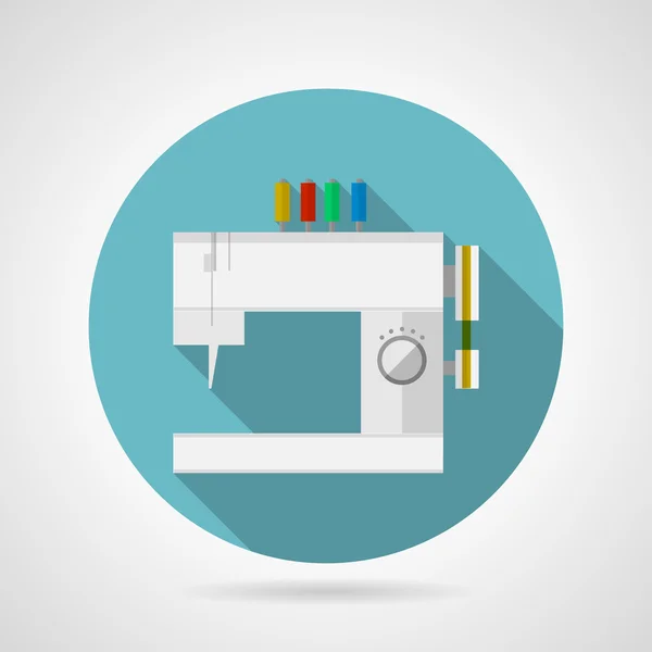 Ícone de vetor plano para máquina de costura — Vetor de Stock