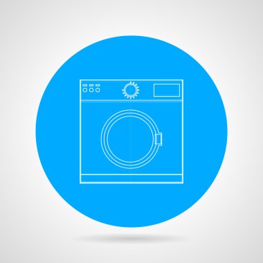 çamaşır makinesi için düz vektör simgesi