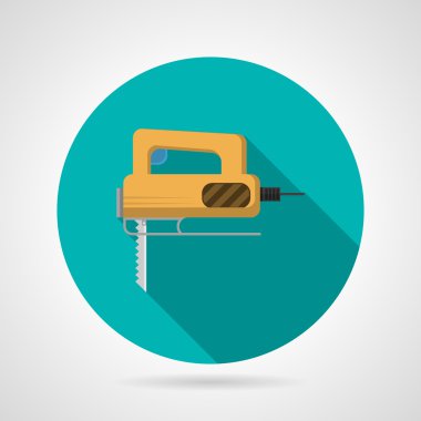 Düz renk fretsaw vektör simgesi