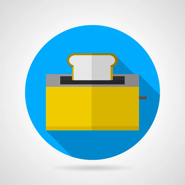 Flat vector icon for yellow toaster — Stock Vector