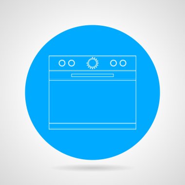 Mutfak soba düz çizgi simgesini