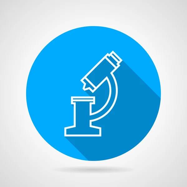 Flat blue icon for microscope — Stock Vector
