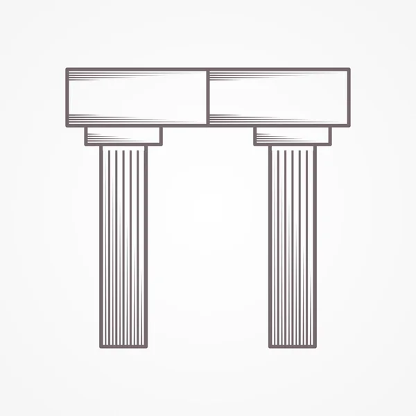 Icon for column arch — Stock Vector