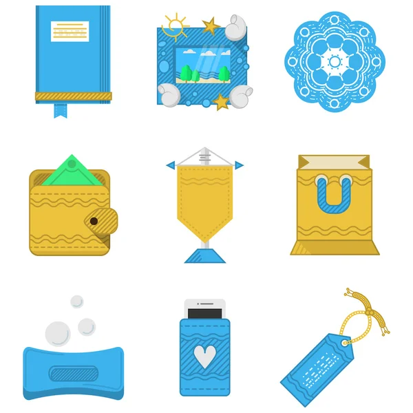 Colored icons vector collection for gifts — Stock Vector