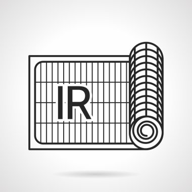 Vektör simge radyant yerden Isıtma