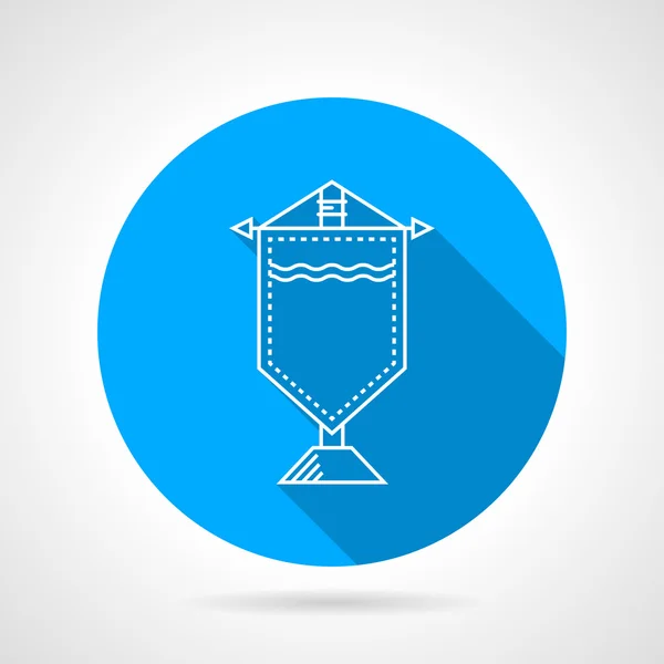 Ronde vector pictogram voor souvenir pennon — Stockvector