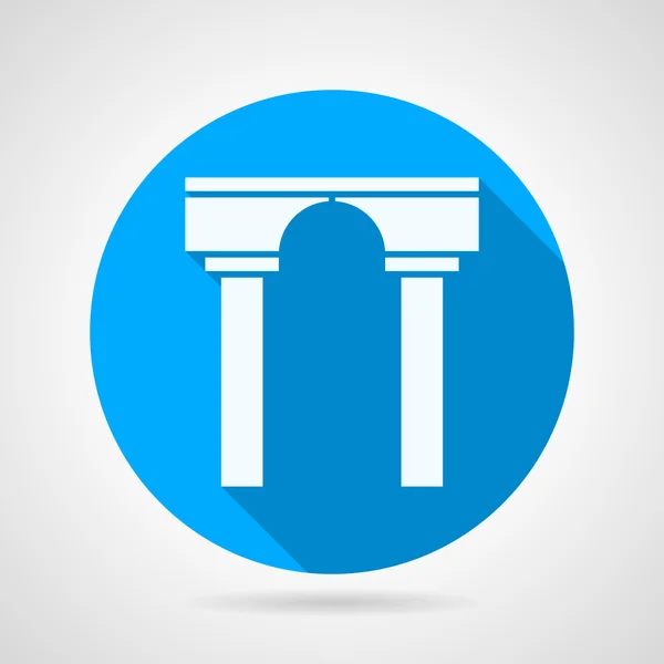 Flat vector icon for arch with column