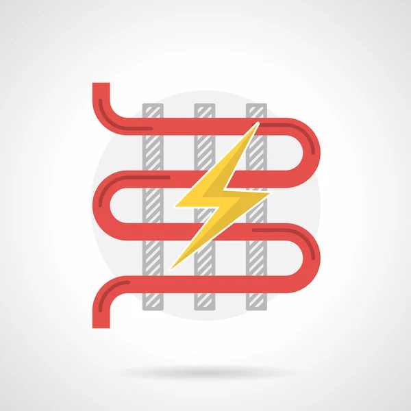 Színes vector icon elektromos fűtött padló — Stock Vector